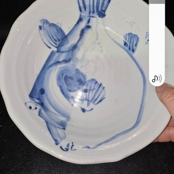 Vintage Ceramic Koi Fish Rice‎ Bowl - Picture 3 of 6